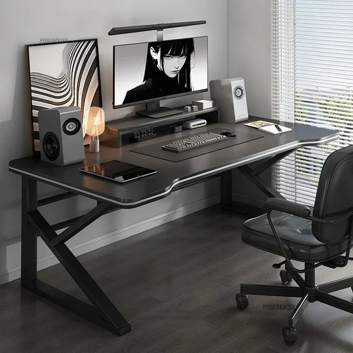 140cm Black Computer Table Compact Nordic Workbench for Home