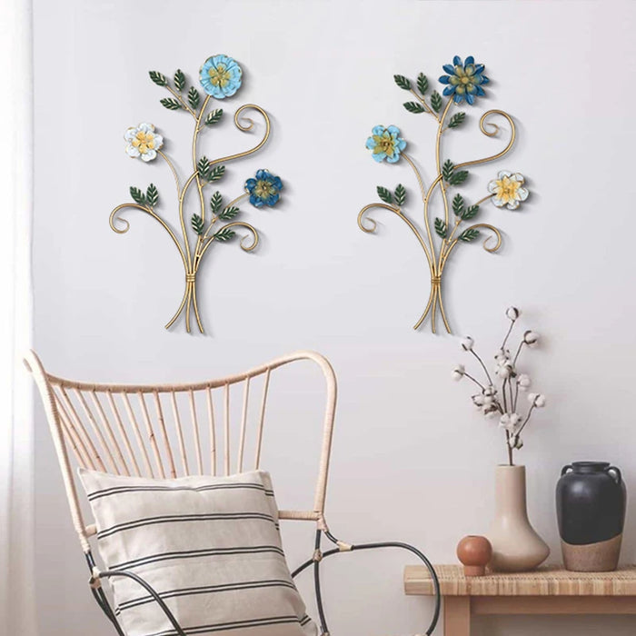 Modern Metal Wall Art – Decorative Flower Design