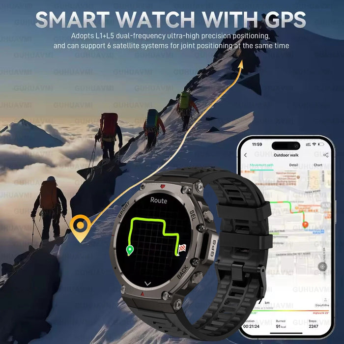T-Rex 3 GPS Smartwatch with AMOLED & Waterproof Design