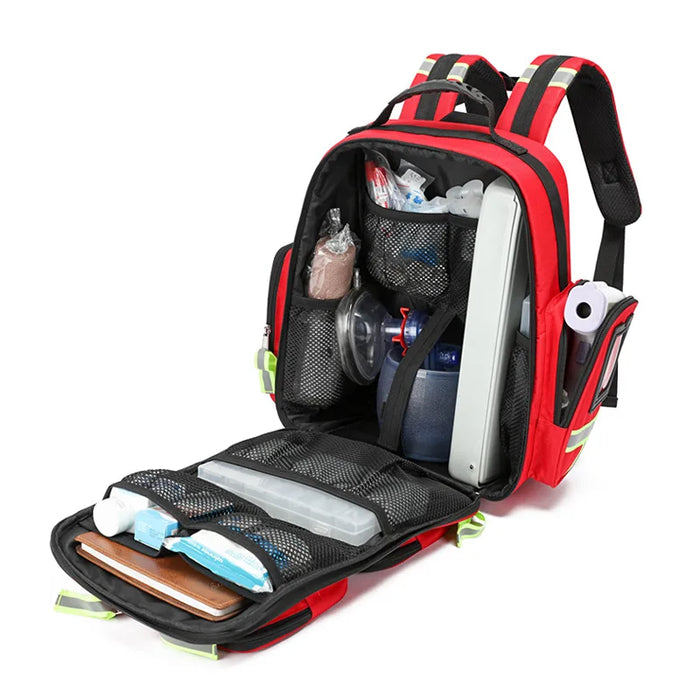 Multi-layered storage system for quick and easy access to first aid essentials
