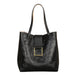 Premium black PU leather shoulder bag with soft bucket design and versatile wear 