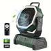 Portable Outdoor Camping Fan with LED Light for Hiking & Fishing (Army Green) - FLUXA