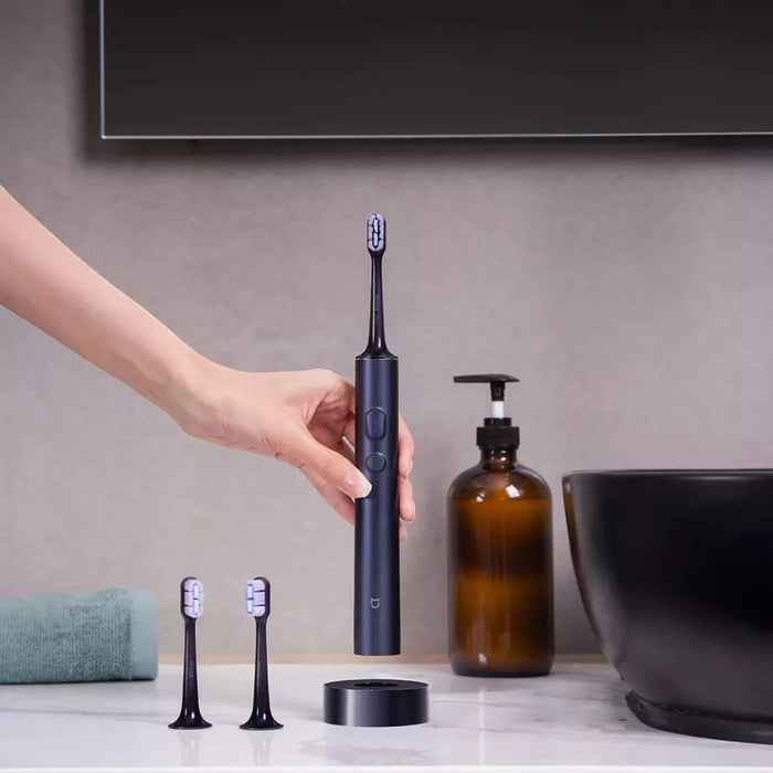 Smart rechargeable electric toothbrush with ultra sonic vibration for teeth cleaning