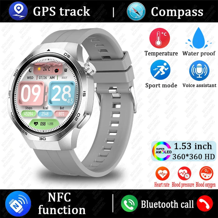 GPS Fitness Smartwatch with Voice Assistant and NFC