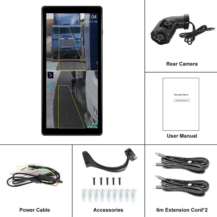10.36" Right Blind Spot Monitor with Dual Cam DVR