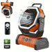 Compact and lightweight orange camping fan with LED light