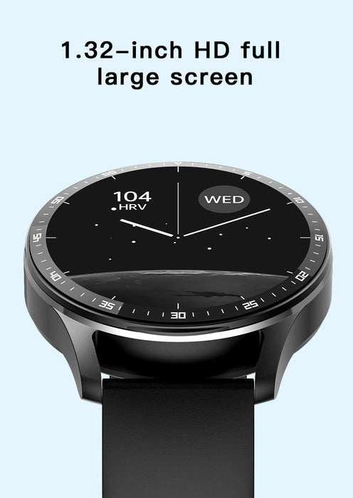 2-in-1 Smartwatch with TWS Earbuds, 1.32" AMOLED, Bluetooth Call – Black