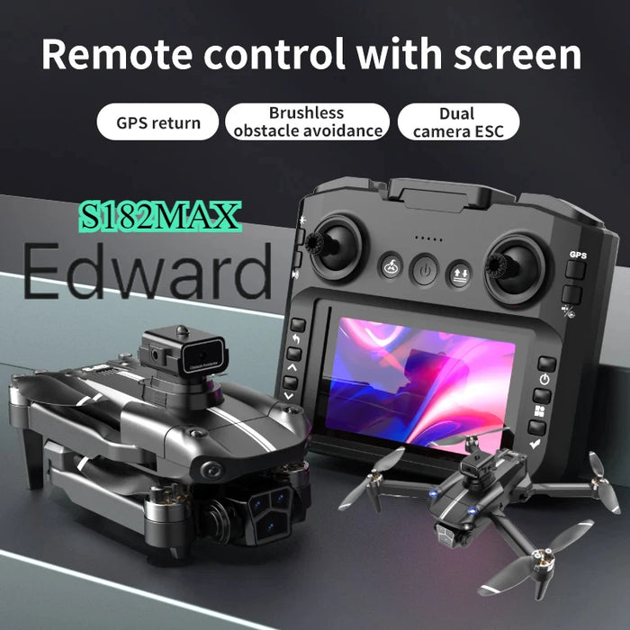 8K HD Brushless Drone with Obstacle Avoidance & GPS Display