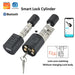 Fingerprint Cylinder Smart Door Lock Silver with Gateway Digital Keypad Key Card