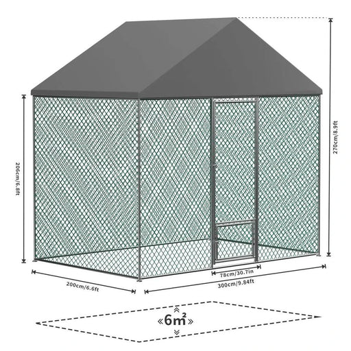  
Jumbo Walk-In Metal Chicken Coop with Waterproof Cover for Outdoor Yard (Large) in Green, Silver, and Grey