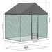  
Jumbo Walk-In Metal Chicken Coop with Waterproof Cover for Outdoor Yard (Large) in Green, Silver, and Grey