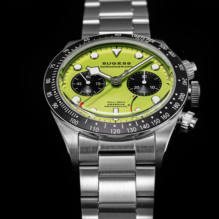 Stainless Steel Pilot Watch – Hand-Wound, Domed Sapphire