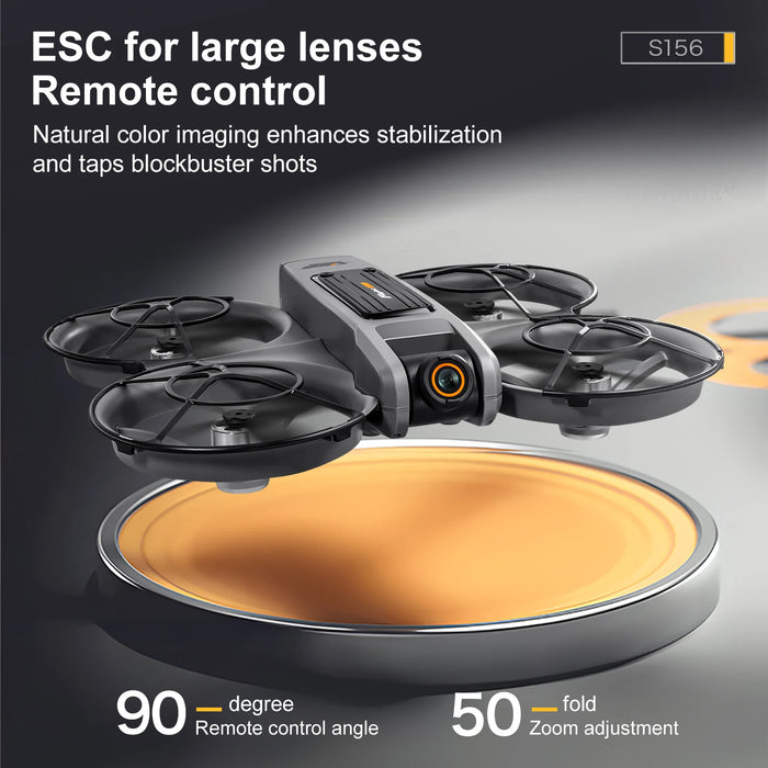 Foldable 8K Drone with Display and 3 Batteries Gray