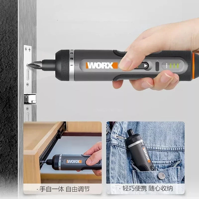 4V Cordless Electric Screwdriver Set USB Rechargeable 30 Bit Mini Drill Power Tool for precision DIY projects and home repairs