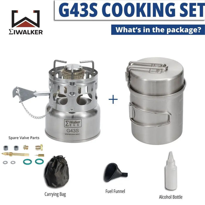 Outdoor Camping Stove with Storage Pots