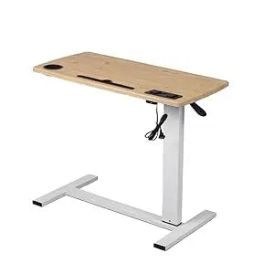 Portable Gas Lift Standing Desk Height Adjustable 65–93cm with USB Charging & Power Points
