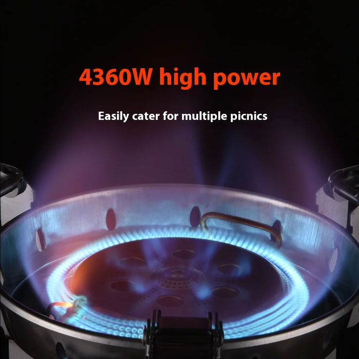 High-Power Gas Burner for Outdoor Cooking and Camping