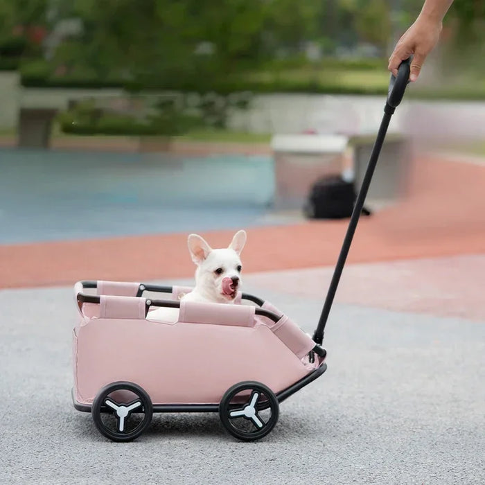 Lightweight Pet Trolley Stroller, Portable for Outdoor Use