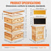 Bee Hive Deep Box Starter Kit - 100% Beeswax Coated Cedar Wood, Langstroth Design with Transparent Acrylic (2ZHGH - 30 Frames) - High-quality and durable beekeeping equipment for beginners and experts