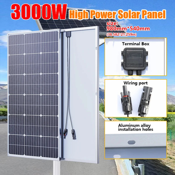 1000W 18V Rigid Solar Panel for Camping or Home