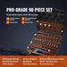 90-piece Metric Drive Impact Socket Set made of durable Cr-Mo 6 Point Alloy Steel for all your repair needs