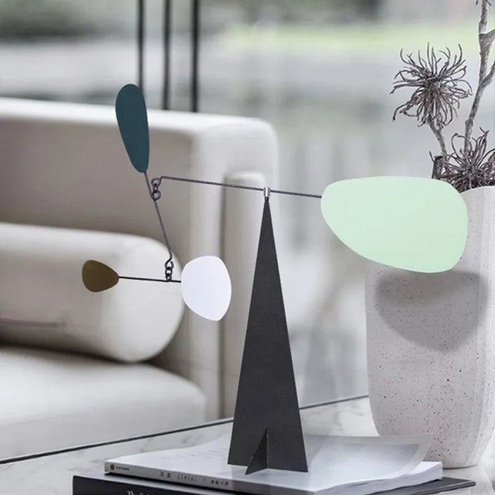 Modern Metal Geometric Balance Ornament for Home & Office Decor