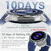 Blue strap 143 AMOLED smartwatch with Bluetooth call and heart rate tracker