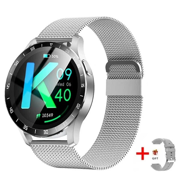 2-in-1 Smartwatch with TWS Earbuds Silver White