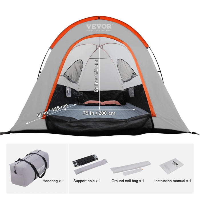 Truck Bed Tent 64x67 Feet Waterproof PU Double Layer with Rainfly and Carry Bag for Camping