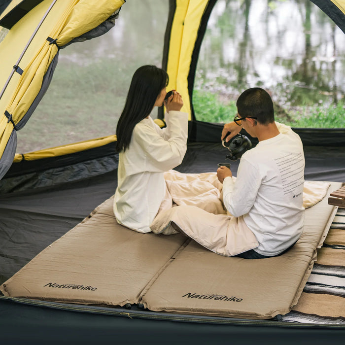 Automatic Inflatable Camping Mat - Khaki, Waterproof, Lightweight, Portable, Durable, Comfortable, Outdoor Gear, Sleeping Pad, Hiking, Backpacking