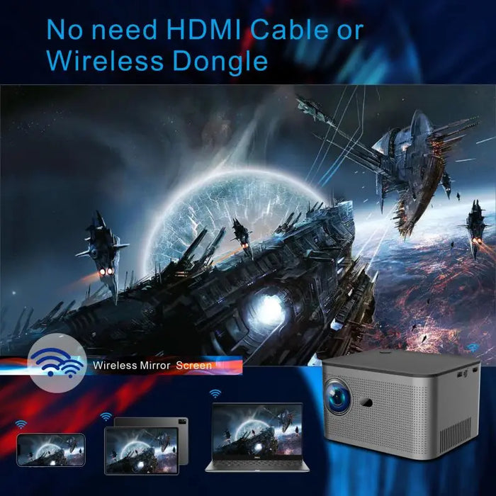 4K Smart Projector with Wi-Fi and Bluetooth