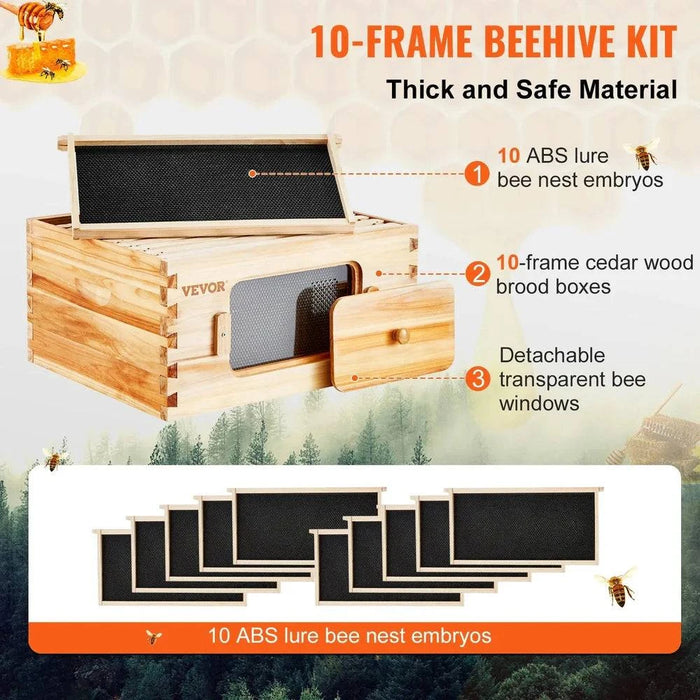 Bee Hive Deep Box Starter Kit made from 19 cm thick natural cedar wood
