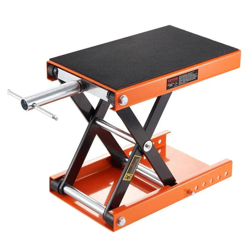 Motorcycle Lift 500 kgs Capacity Scissor Lift Jack with Wide Deck & Safety Pin for Bikes Motorcycles - Heavy-duty motorcycle lift with wide deck and safety pin for bikes and motorcycles