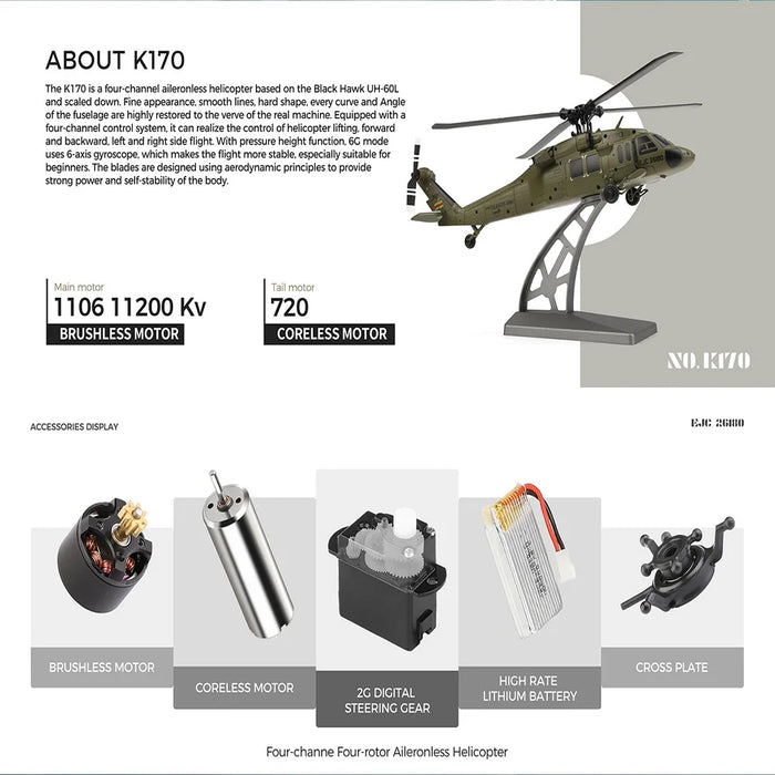 4-Channel RC Helicopter with Altitude Hold, Optical Flow & 6-Axis Gyroscope Beginner to Expert Use