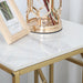  Strong iron frame in a striking gold finish for aesthetic appeal and sturdy support 