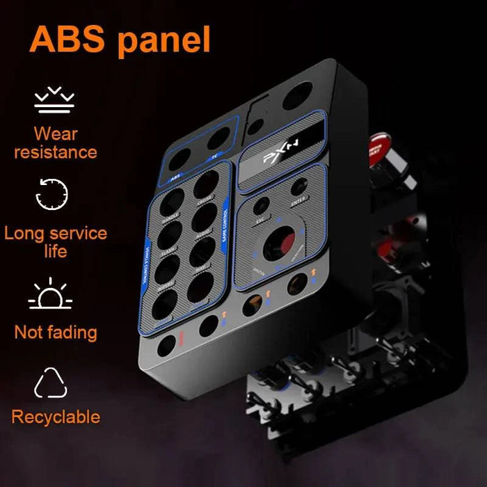 Simulator Control Box 30 Programmable Buttons RGB Panel for PC - A programmable control box with 30 buttons and RGB panel for PC simulation