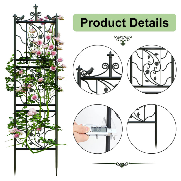 Tall Plant Trellis Fence for Outdoor Gardens