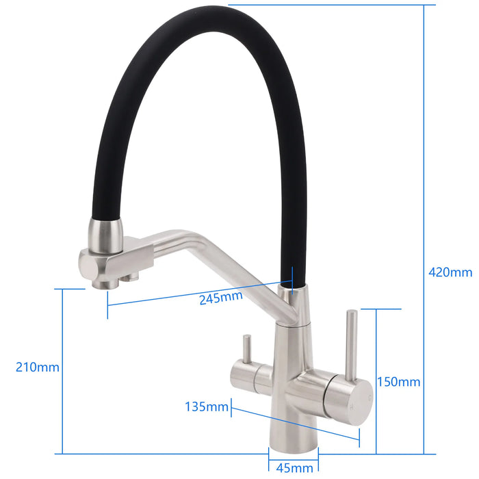 Pull Down Kitchen Faucet with Filtered Water Spout