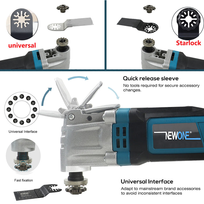 CE certified 120V/230V oscillating tool for home improvement tasks