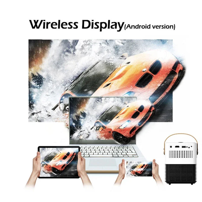 Mini Projector, Android Optional, 120 ANSI Lumens, 100" Display, White
