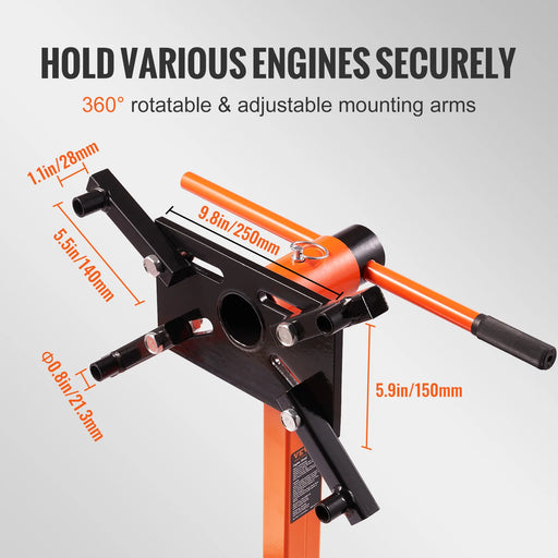 High-quality Engine Stand with 1300 lbs weight capacity and adjustable head