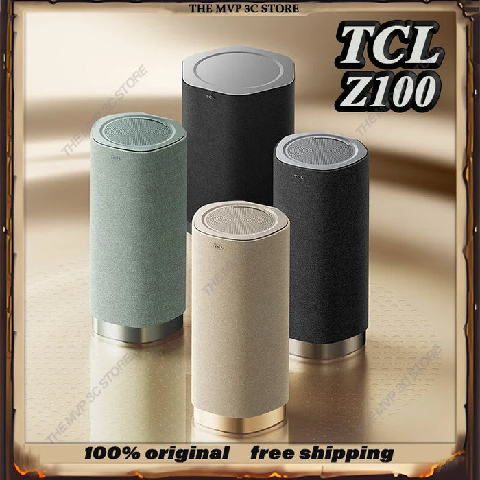 Grey Portable 1.1 Bluetooth Speaker with Subwoofer and Dolby Atmos