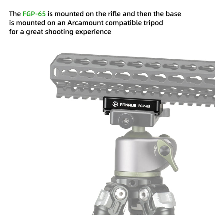 Picatinny Arca-Swiss Rail Plate CNC Aluminum Tripod Adapter FGP-65 product image