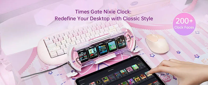 WiFi RGB Tube Clock with Smart App Controls for Desk & Decor