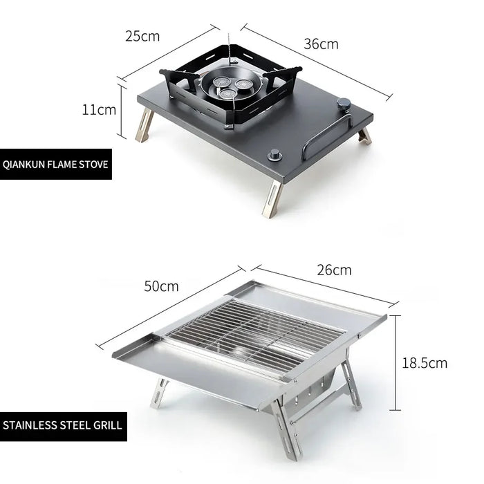 Portable Folding Wood Camping Table – Outdoor Picnic BBQ