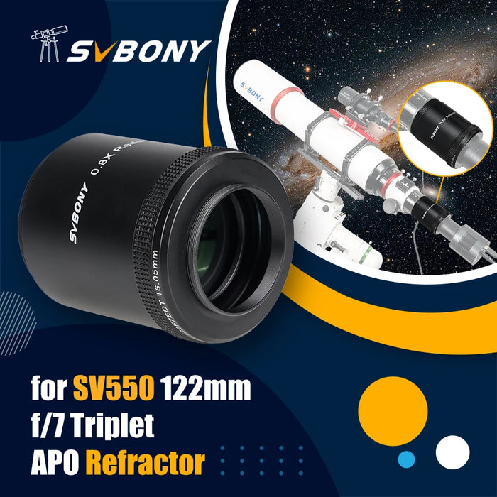 0.8x Field Flattener Reducer for SV550 122mm f/7 Telescope