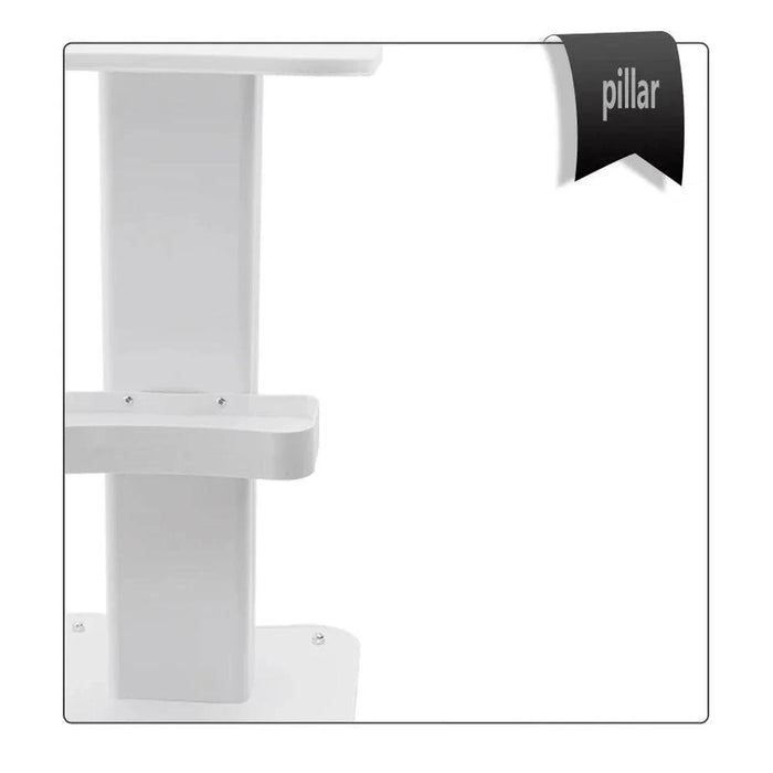 White color and 360-degree swivel pulleys for easy mobility