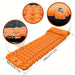 Ultralight Travel Folding Bed with Inflatable Mattress & Pillows for Camping (ORANGE) - FLUXA