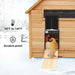 Electric timer-controlled automatic chicken coop door with anti-pinch protection to prevent injuries to chickens when closing
