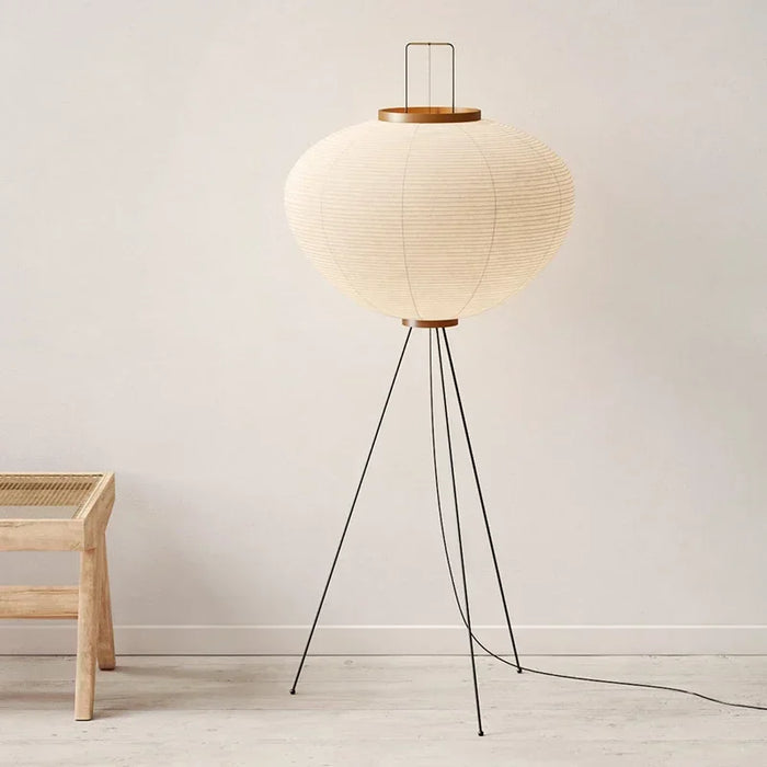 Handcrafted Rice Paper Floor Light for Home Decor